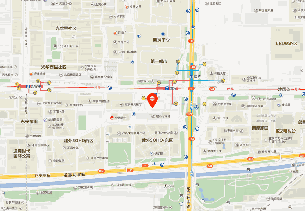 北京银泰中心位置地图